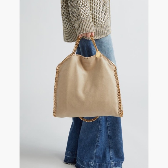 Stella McCartney Handbags - Stella McCartney Falabella Cream Shoulder Bag with Gold Chain
